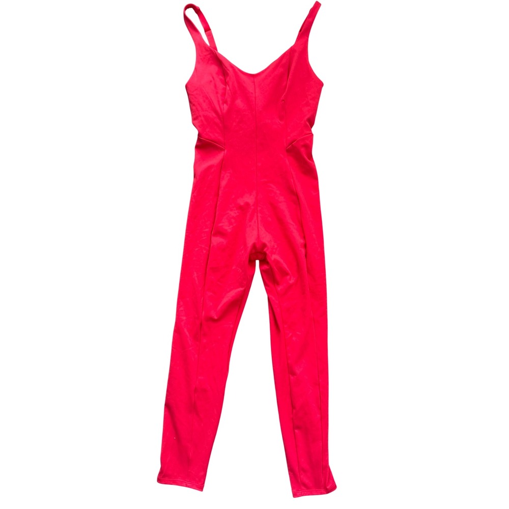 Victoria's Secret Red V-Neck Sleeveless Jumpsuit Catsuit NWT Size M 11236045